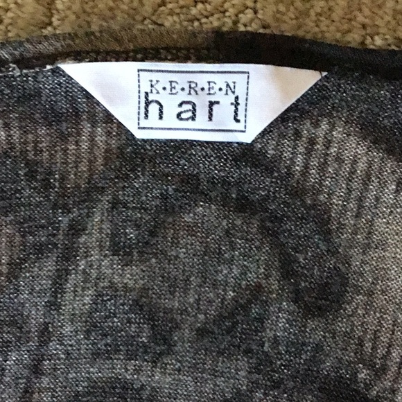 Keren Hart. Blk lg sl w/ attatched blk Tee  size M - Picture 4 of 6